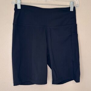 Dkny Black Bike Shorts Athletic Stretch Mid-Thigh Size Small